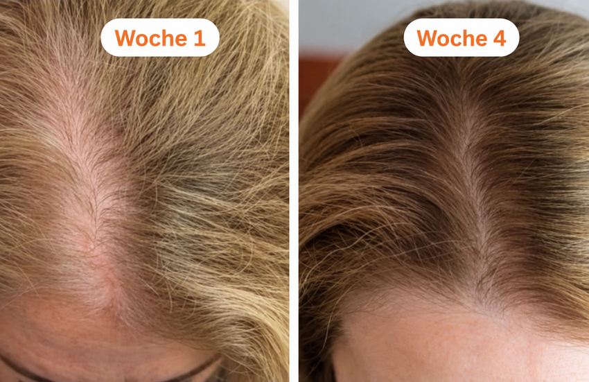 Foto der Haarentwicklung